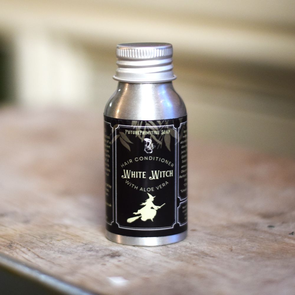 white witch hair conditioner in a mini size