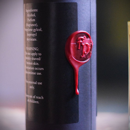 Wax Seal on outer perfume packaging